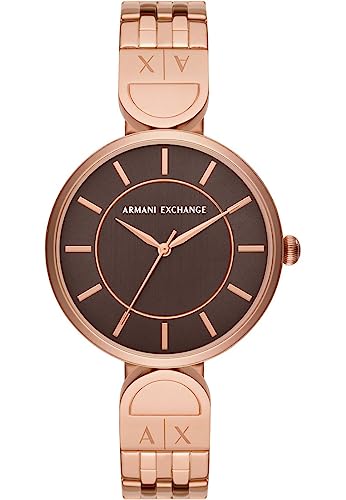 Armani Exchange Orologio Da Donna, Movimento Al Quarzo/3 Lancette, Cassa Da 38 Mm Con Cinturino In Acciaio Inossidabile Ax5384