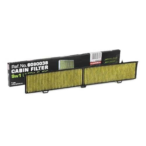 Kamoka Filtro Abitacolo Filtro Aria Fresca, Filtro Al Carbone Attivo, Filtro Per Polveri Fini (Pm 2.5), Con Effetto Antibatterico, Con Effetto Antiall