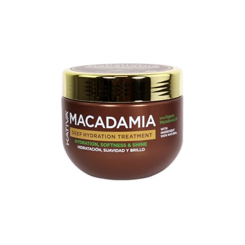 Kativa Macadamia Trattamento Di Idratazione Profonda 300 Ml | Maschera Per Capelli | Idratazione, Morbidezza E Lucentezza | Capelli Secchi E Disidrata