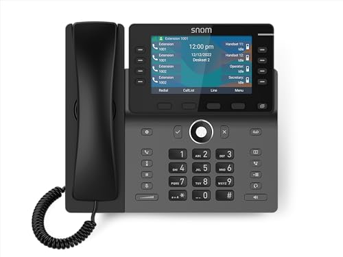 Snom M58 Dect Telefoni Fissi Voip Con Display A Colori Da 5, 8 Tasti Led, Bluetooth Integrato - Telefono Cordless Per Ufficio Con Provisioning Zero-To