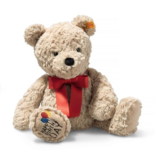 Steiff- Soft Cuddly Friends-Orsacchiotto Di Peluche Happy Birthday, Colore Biondo Autunnale, 35Cm, 114069