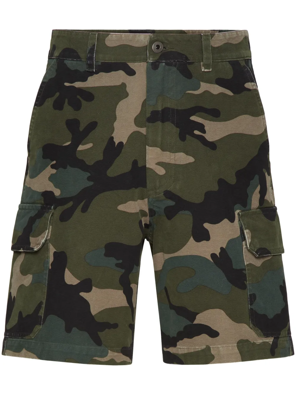 Valentino Garavani Shorts con stampa camouflage - Verde