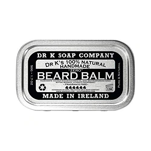 Dr K Soap Company Balsamo Per Barba – Zero – Neutro – 50 G Di Balsamo Per Barba – Ingredienti Naturali Al 100%