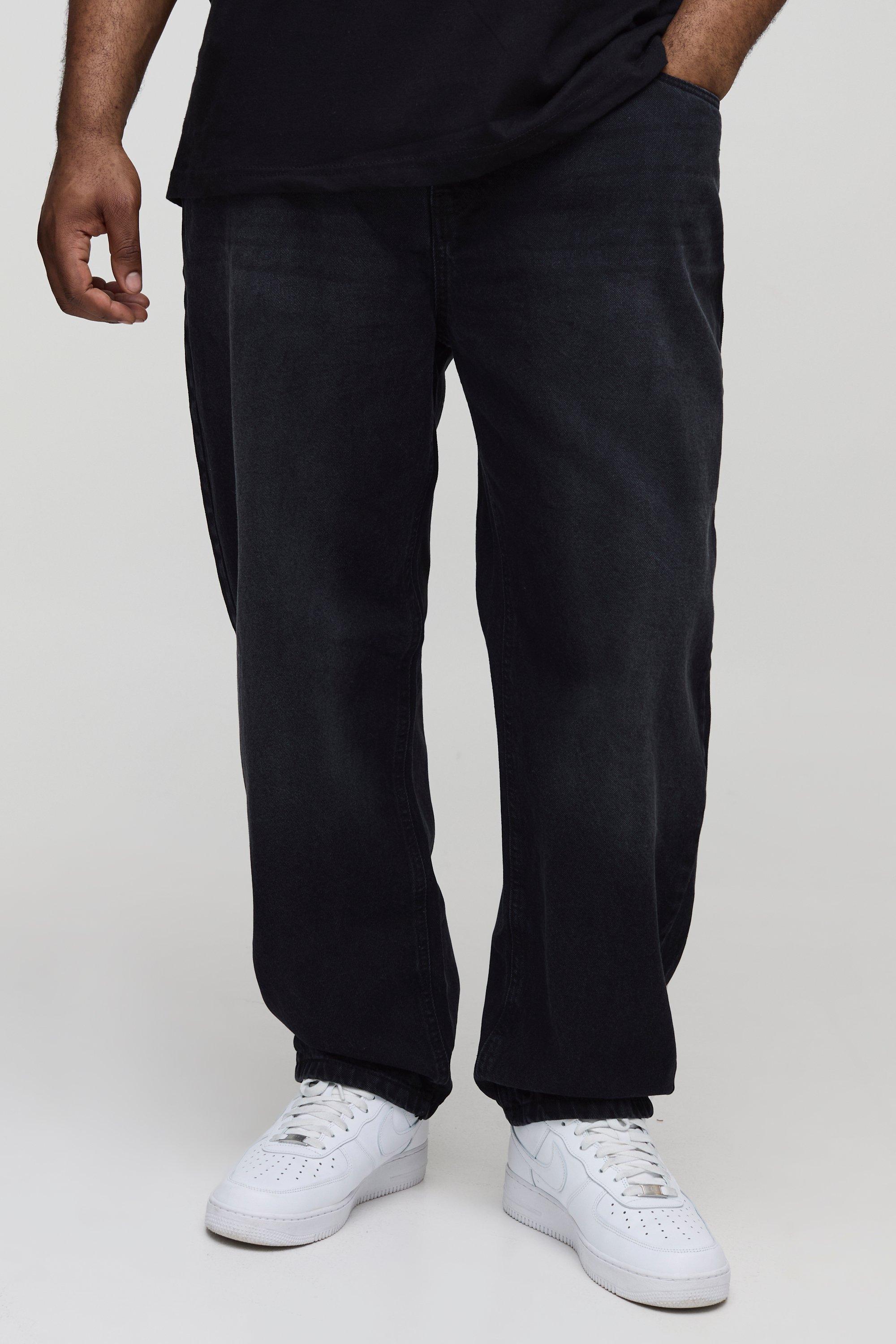 Plus Tapered Rigid Jean, Nero