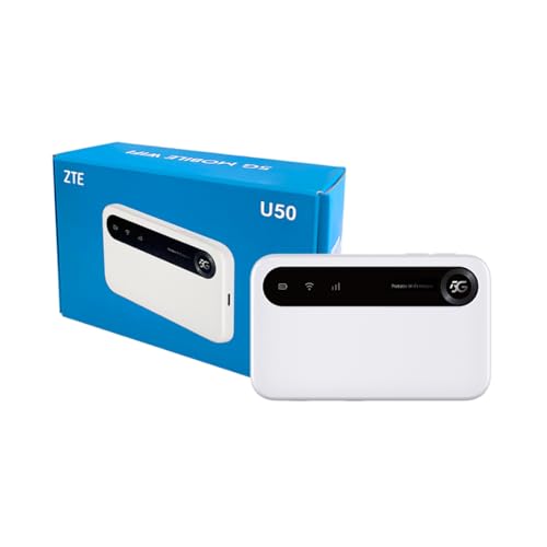 Zte U50, Hotspot Wifi Portatile 5G Con Slot Sim Sbloccato, Modem Router 5G A Basso Costo Per 32 Dispositivi Domestici/Aziendali, 5G E 4G+, Ax1800 Wifi