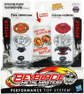 Beyblade 31832 - Trottola, Metal Masters Duel, Seconda Stagione - Poison Fury Showdown