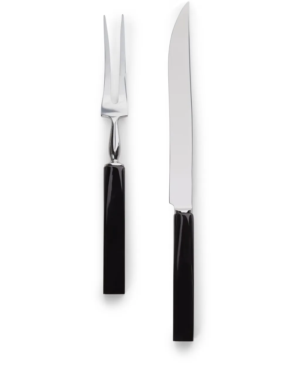 Brunello Cucinelli steel fork and knife (set of two) - Nero