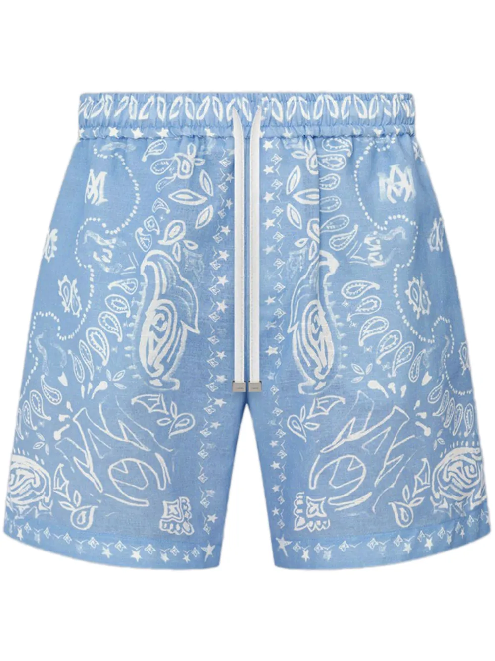 AMIRI bandana watercolor shorts - Blu