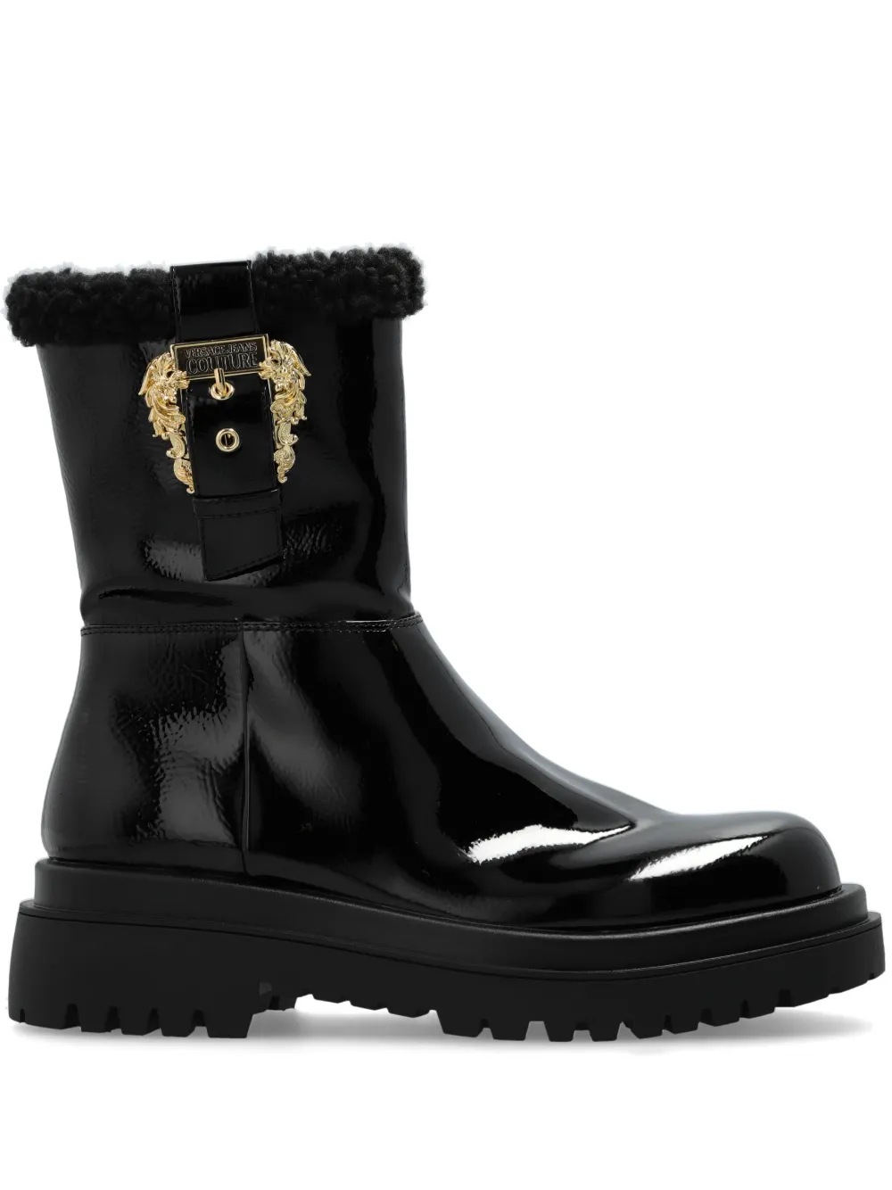 Versace Jeans Couture Drew baroque buckle boots - Nero