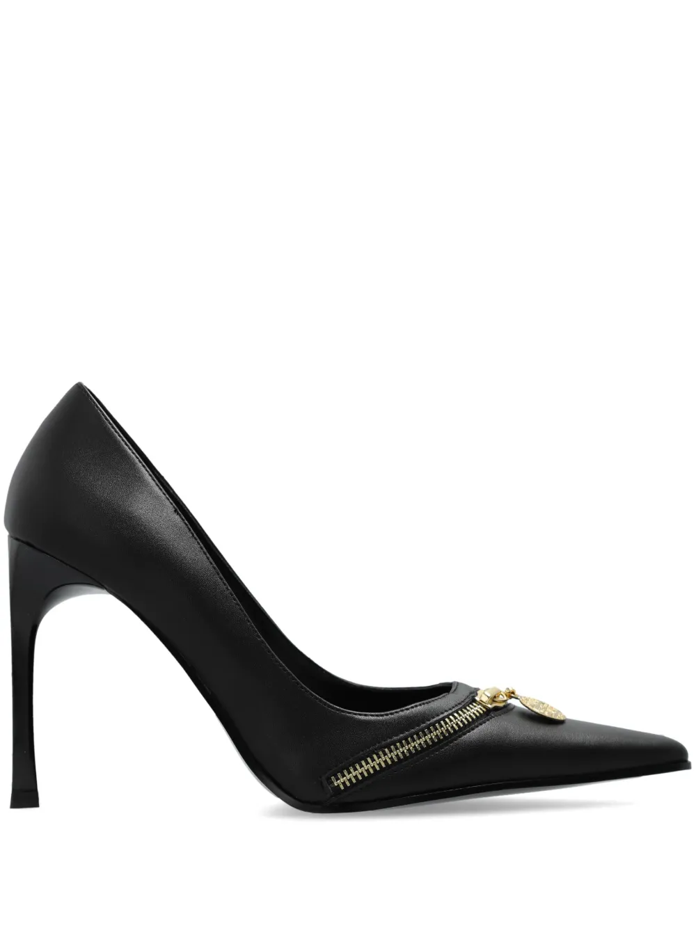 Versace Jeans Couture 105mm zip-detail pumps - Nero