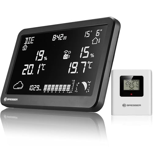 Stazione Meteo Bresser Meteotemp Tbh: Termo-Igrometro Digitale, Temperatura Interna/Esterna, Orologio Dcf