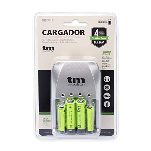 Tm Electron Tmbcr010 – Caricabatteria E 4 Batterie, Colore: Verde