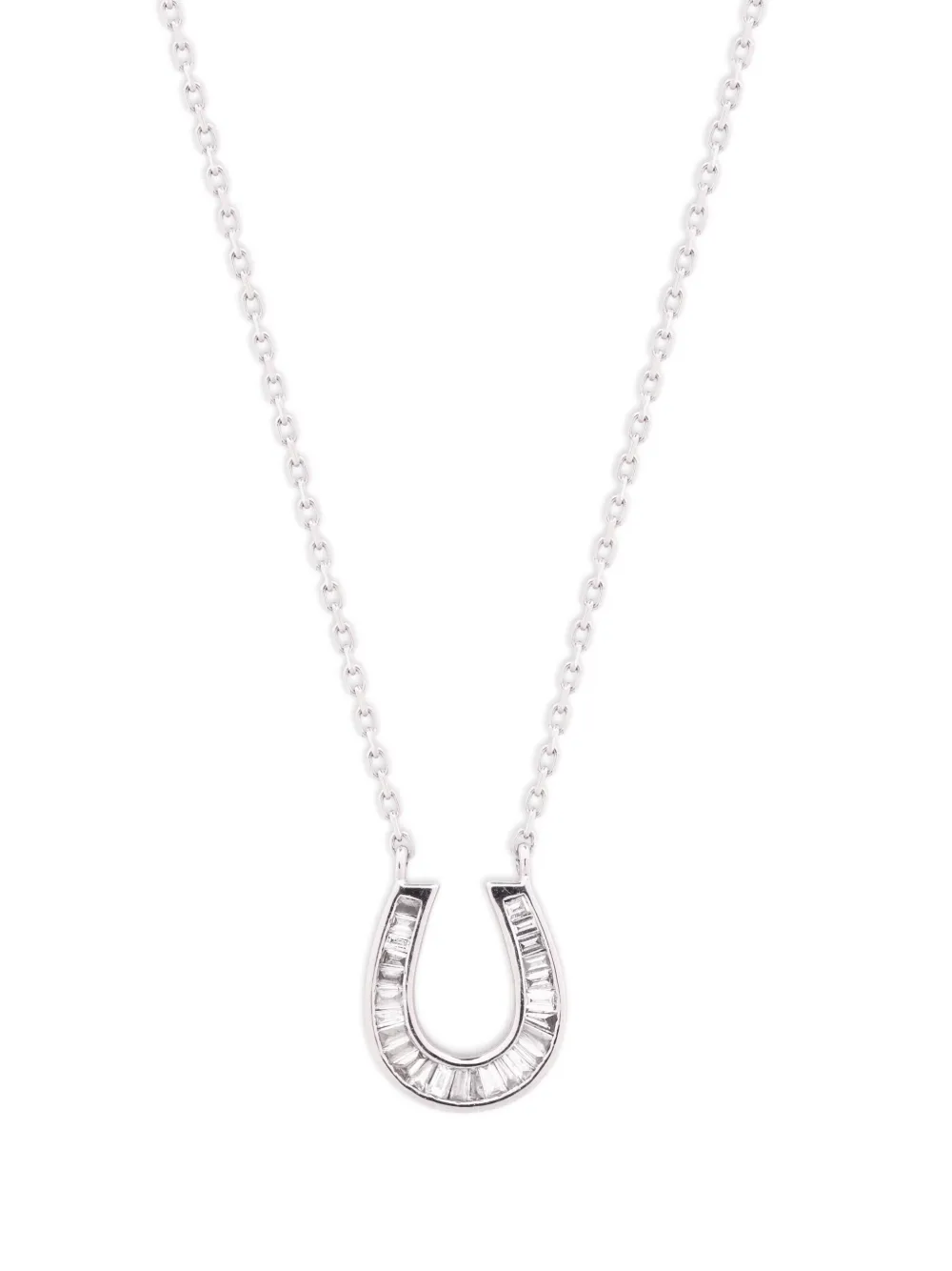 Kamushki 18kt white gold Horseshoe diamond necklace - Argento