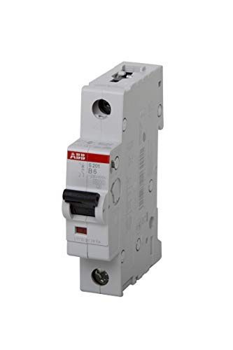 Abb Interruttore Di Sicurezza Automatico S201-B6, 1 Polo, 6 A, Caratteristica B