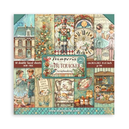 Stamperia - Scrapbook Paper Pad For Scrapbooks, Album, Card Making, Bullet Journals And More, Acid Free, Double Sided, Perfect For Hobbies, Crafts And