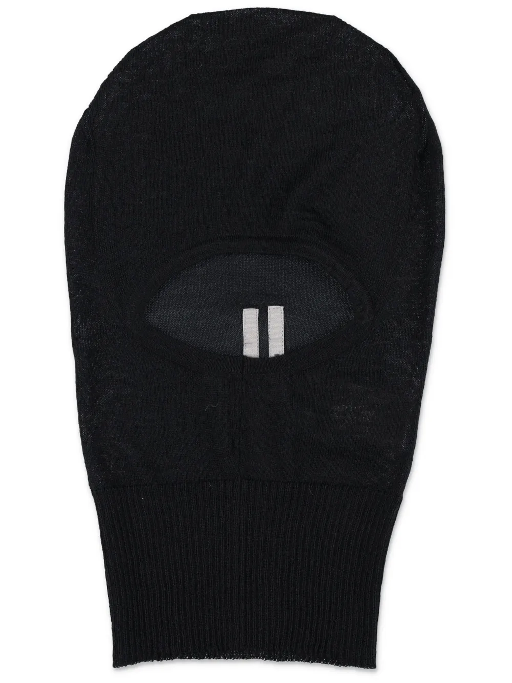 Rick Owens rib-hem cashmere balaclava - Nero
