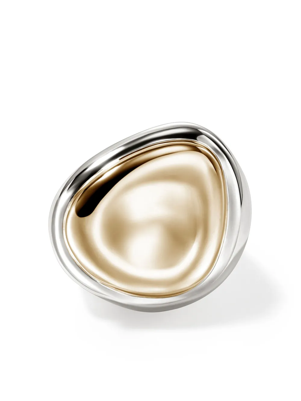 John Hardy 14kt yellow gold Pebble ring - Argento