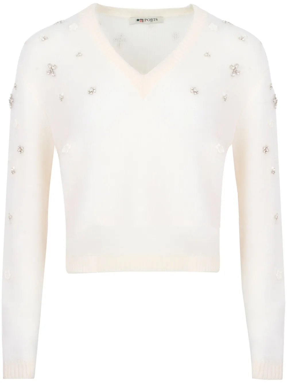 Ports 1961 v-neck sweater - Bianco