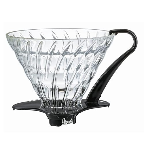 Hario Glass Coffee Dripper V60 03, Colore: Nero