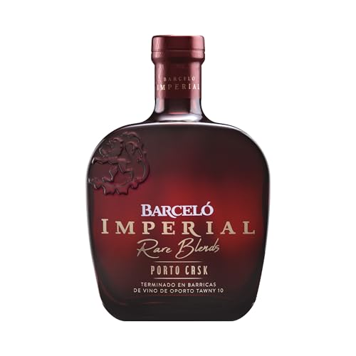 Ron Barceló, Imperial Porto Cask, Rum Ambrato, Invecchiato Naturalmente Fino A 10 Anni In Barrique Di Rovere, 100% Succo Di Canna Da Zucchero, Gradazi