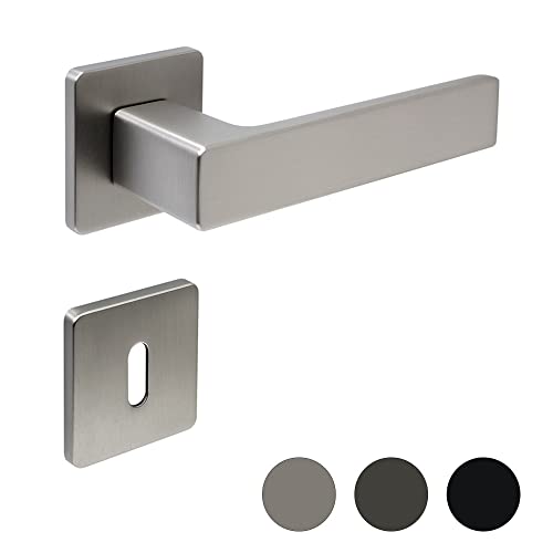 Felgner Maniglia Bormio Per Porte Interne | Maniglia Per Porta Moderna E Di Alta Qualità | Ferramenta Per Porta Con Rosetta | Per Porte Interne E Dell