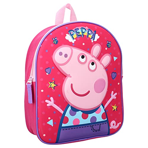 Backpack 3D Peppa Friends Around Town - Fucsia, Fucsia, Taglia Unica