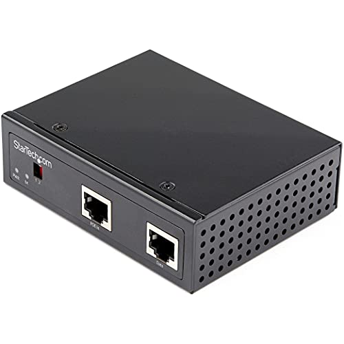 Startech.Com Splitter Industriale Gigabit Poe - Splitter Poe Ethernet Ad Alta Velocità Da 90 W - Splitter 12-48 V Dc 802.3Bt - Adattatore Lan/Rj45 Ult
