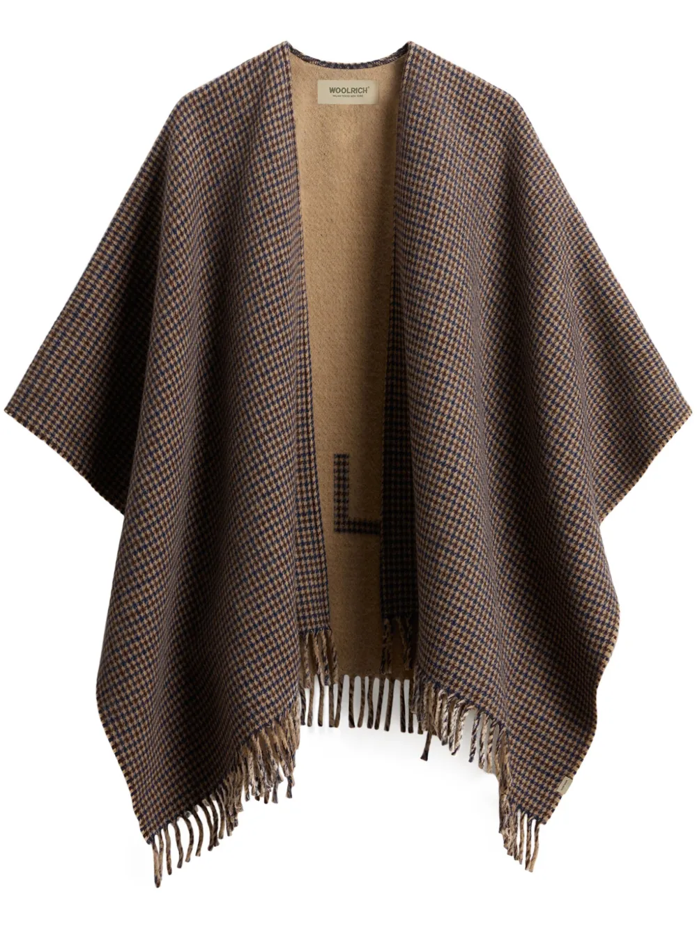 Woolrich plaid wool-blend cape - Toni neutri