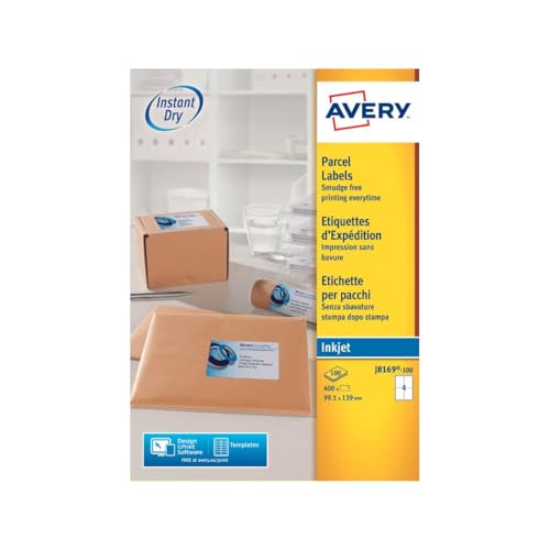 Avery J8169-100 Bianco Etichetta Per Stampante Autoadesiva Etichetta Per Stampante
