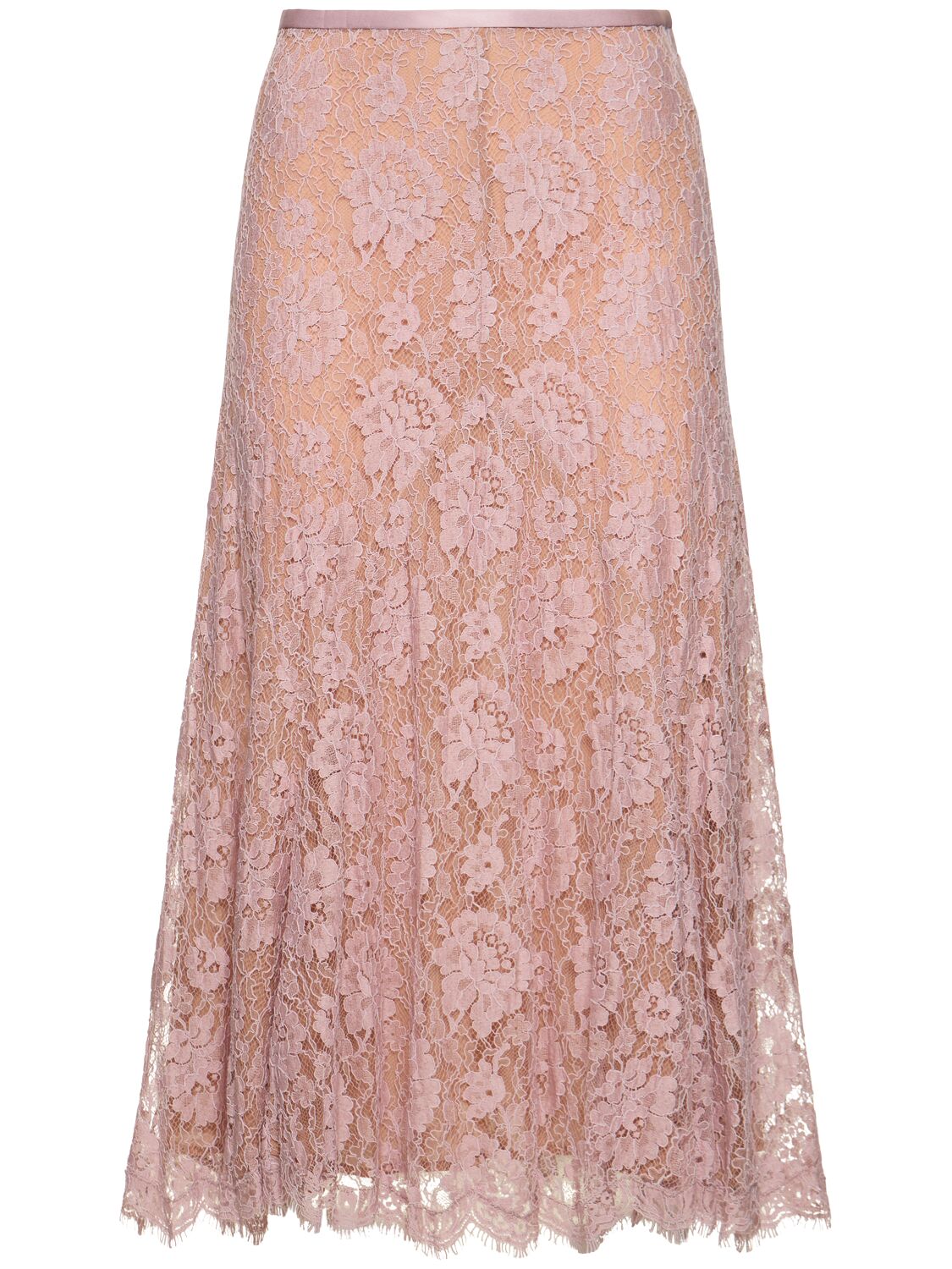 Dance Crushed Cotton Blend Lace Skirt