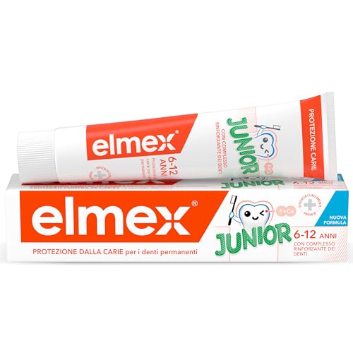 Elmex Dentifricio Junior 6-12 Anni Per Bambini, Confezione Da 75Ml