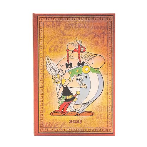 Paperblanks Agende 12 Mesi 2025 | Asterix E Obelix | Mini | Orizzontale | Chiusura Con Fascia Elastica: Tydzień Na Dwóch Stronach, Zamykany Na Gumkę,