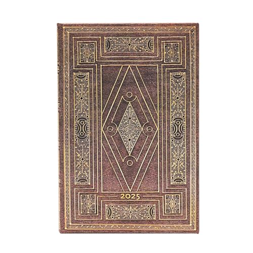 Paperblanks Agende 12 Mesi 2025 | First Folio | Mini | Orizzontale | Chiusura Con Fascia Elastica: Tydzień Na Dwóch Stronach, Zamykany Na Gumkę, Papie