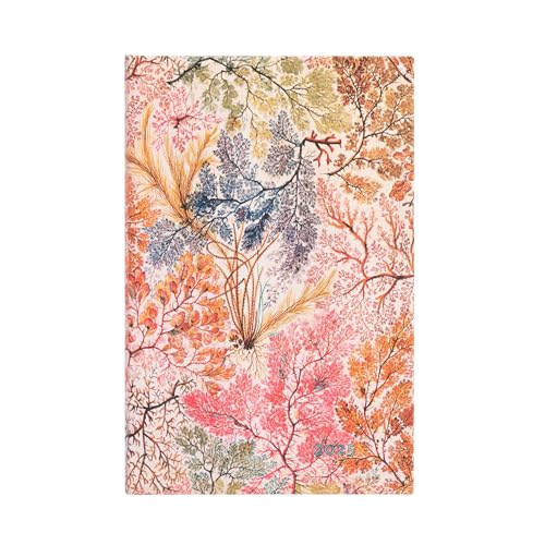 Paperblanks Agende 12 Mesi 2025 | Anemone | Midi | Orizzontale | Chiusura Magnetica: Tydzień Na Dwóch Stronach, Zamykany Na Magnes, Papier 100 Gsm