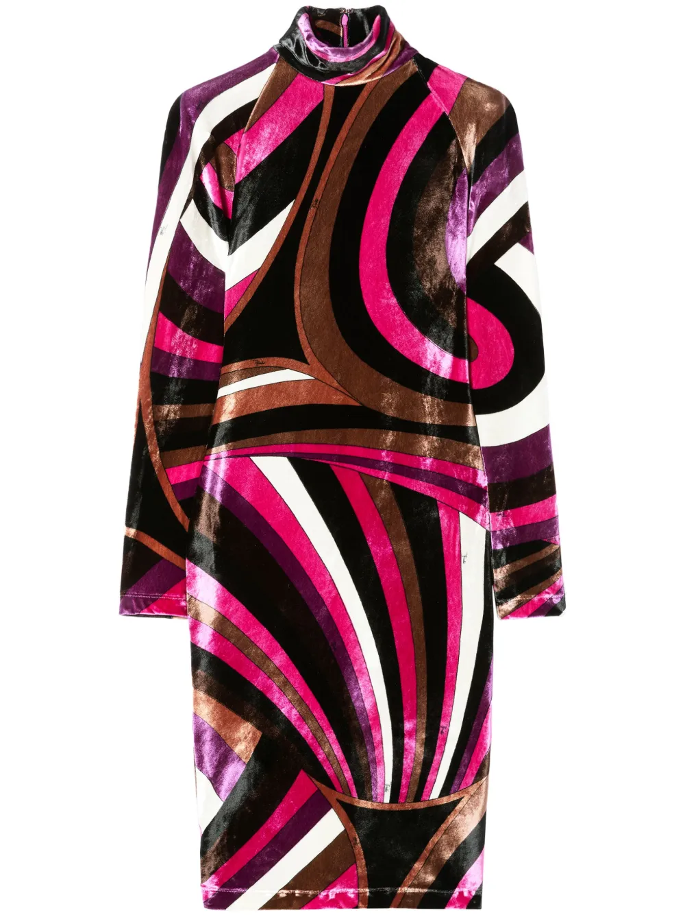 PUCCI Iride-print velvet mini dress - Rosa