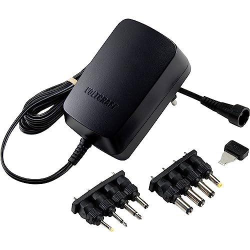 Voltcraft Vc-11258700 Alimentatore A Spina Regolabile 3 V/Dc, 4.5 V/Dc, 5 V/Dc, 6 V/Dc, 7.5 V/Dc, 9 V/Dc, 12 V/Dc 1.5 A