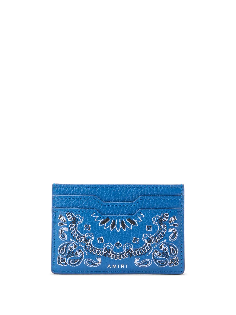 AMIRI embroidered bandana-motif cardholder - Blu