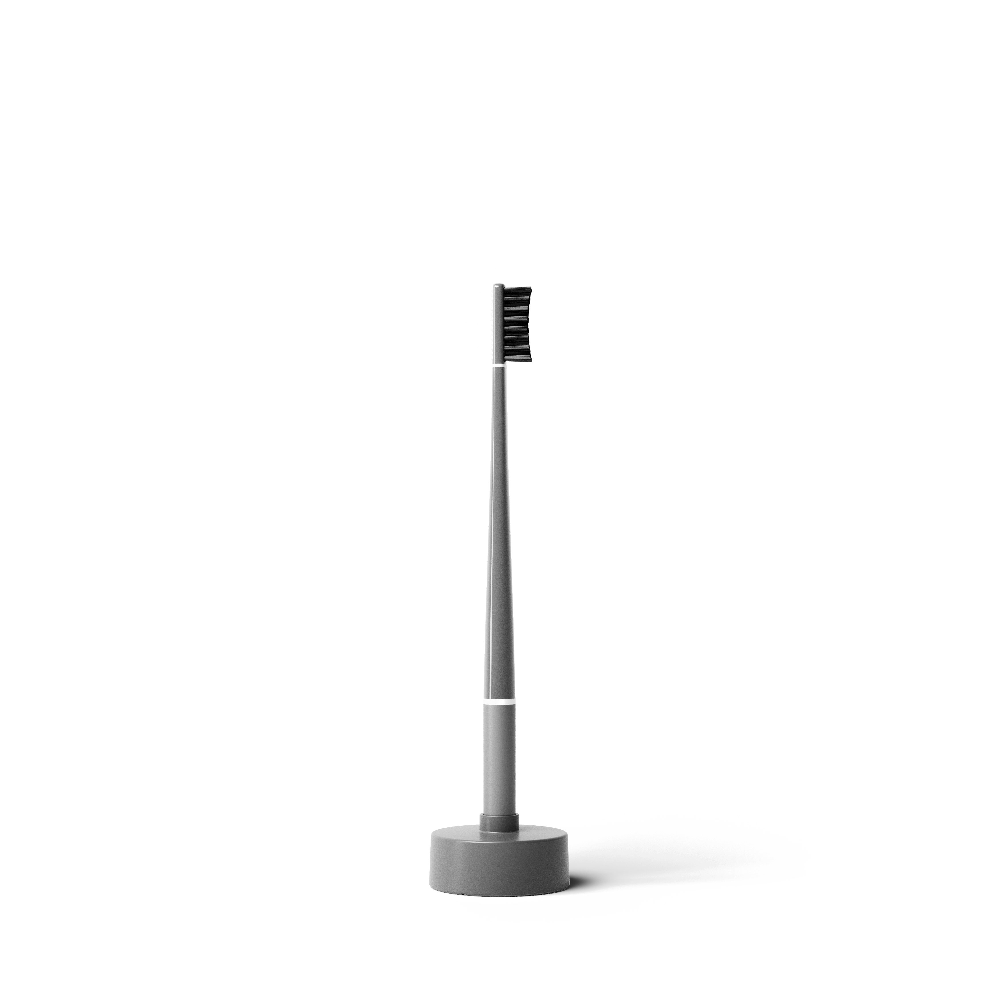 Piuma Toothbrush T03 + Base Medium Asphalt Grey