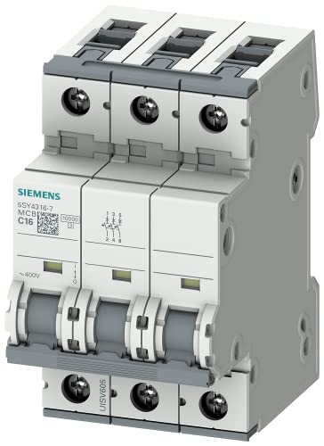 Siemens – Interruttore Automatico 70 Accesoriable 10 Ka Curva-C 3 Poli 16 A