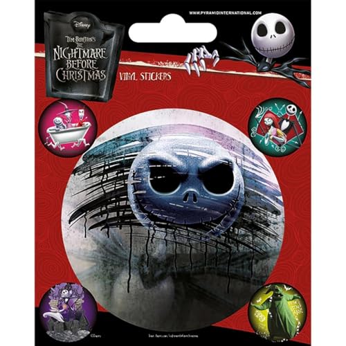 Pyramid International Nightmare Before Christmas - Adesivi In Vinile, Carta Multicolore, 10 X 12,5 X 1,3 Cm