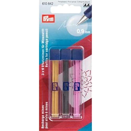 Prym - Mine Di Ricambio, 0,9 Mm, 18 Pezzi, Colori Assortiti
