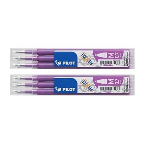 Pilot Set Di 2 Set Di 3 Ricariche Per Roller Frixion Ball Bls-Fr7, Punta Media Malva