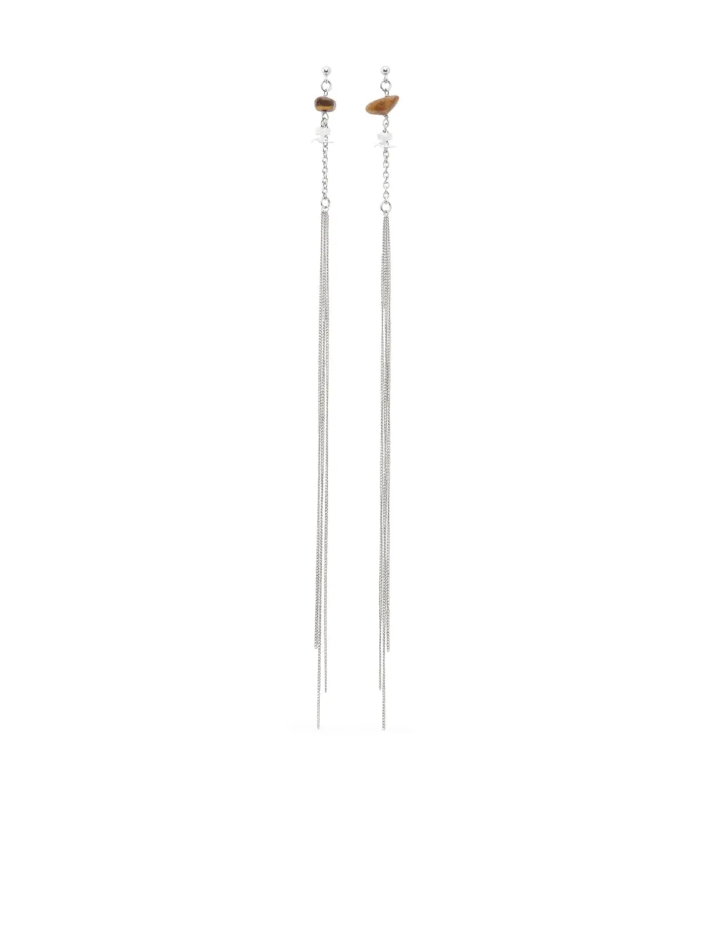 Courrèges Stone Chain earrings - Argento
