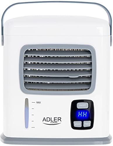 Adler - Ventilatore Da Tavolo 3 In 1, Con Connessione Usb (Raffreddamento, Pulizia E Umidità), Serbatoio Dell'Acqua Molto Silenzioso, Timer 1-12 Ore