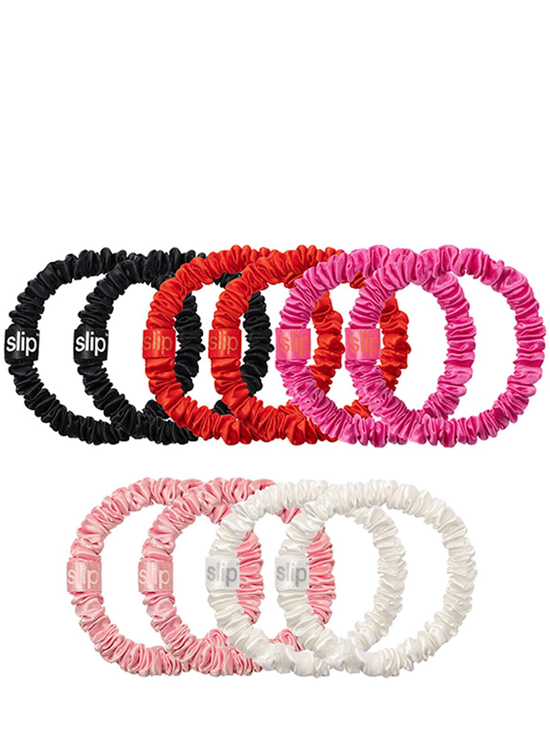 Set Di 10 Scrunchie Skinny In Seta