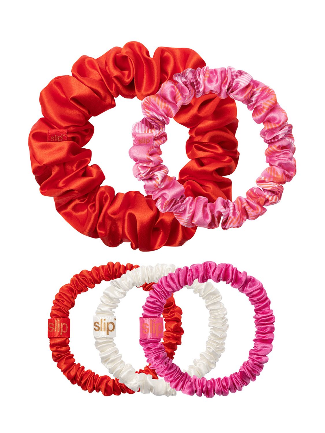 Set Di 5 Scrunchies In Seta