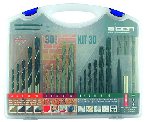 Drill Bit Set Metallo/Pietra Legno Set Grani Punte