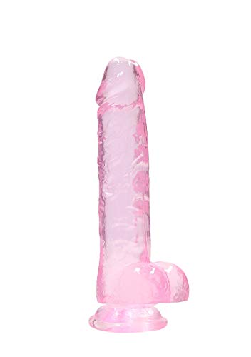 Shots Realrock Crystal Clear - 8" / 19Cm Realistic Dildo With Balls