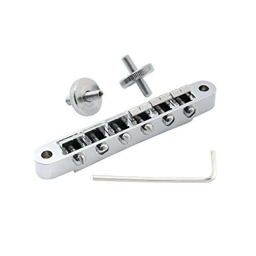 Musiclily Pro 52Mm Ponte Abr-1 Tune-O-Matic Per Chitarra Elettrica Tipo Epiphone Les Paul Sg, Cromato