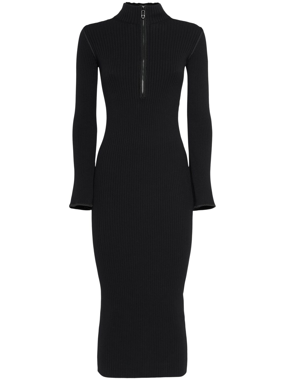 Vestito Midi In Misto Lana